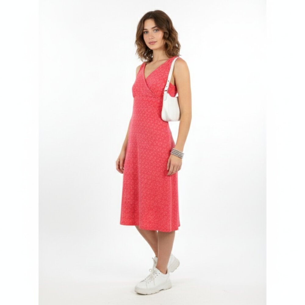 *Eddie Baure Pink Y2K V Neck Sleeveless Dress